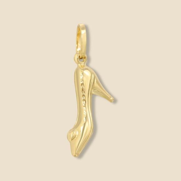 14K Gold Heel Shoe Charm Pendant | Elegant High Heel Jewelry by Tehrani Jewelry - Picture 1 of 6